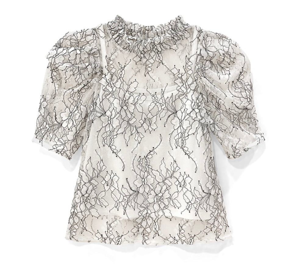 Top de renda floral(regata inclusa)
