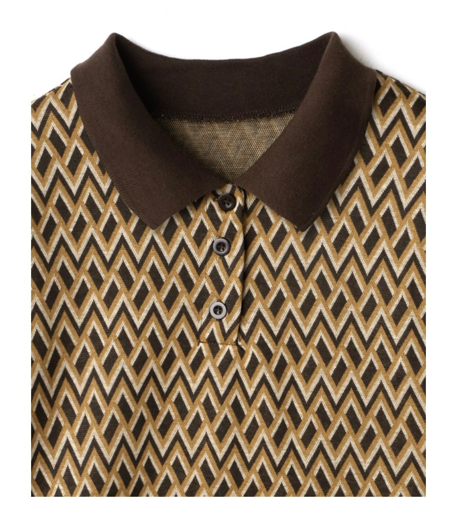 Camiseta polo(Marrom)