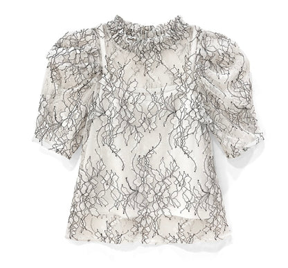 Top de renda floral(regata inclusa)