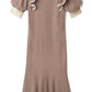 Vestido sereia com babados(Preto)