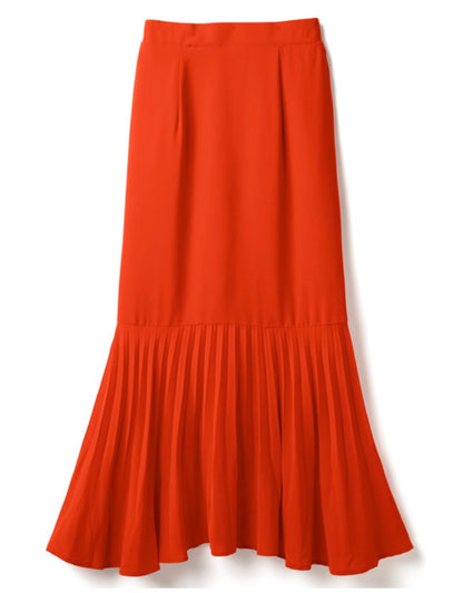 Saia sereia plissada(Vermelho)