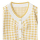 Cardigan de tricô estampa xadrez Gingham(Amarelo)
