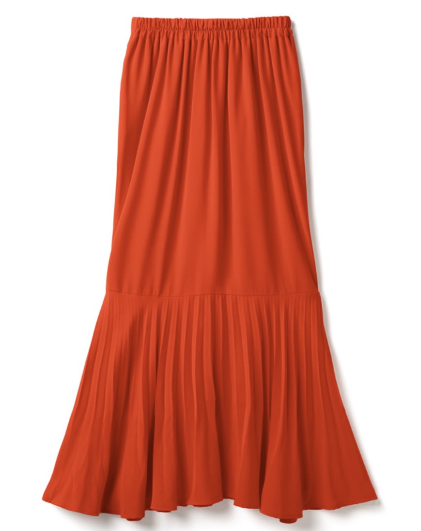 Saia sereia plissada(Vermelho)