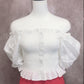 Tops franzidos com babados(Branco)