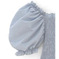 Tops franzidos com babados(Azul)