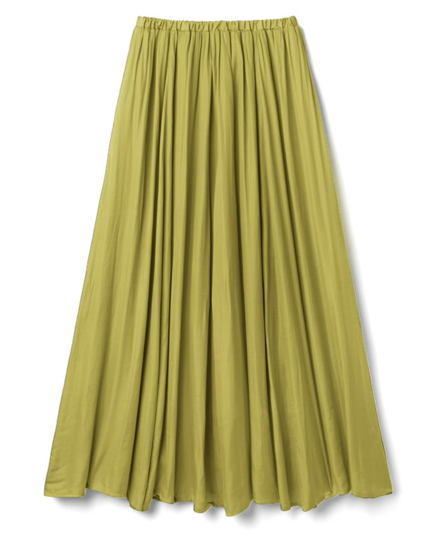 Saia longa com prega(Verde)