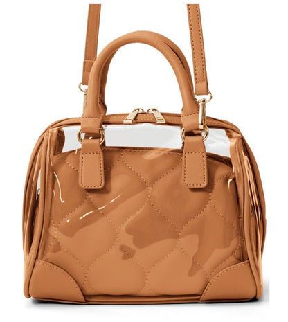 Bolsa Boston transparente com bolsa acolchoada 2 maneiras de uso(Laranja)
