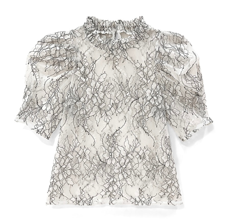 Top de renda floral(regata inclusa)