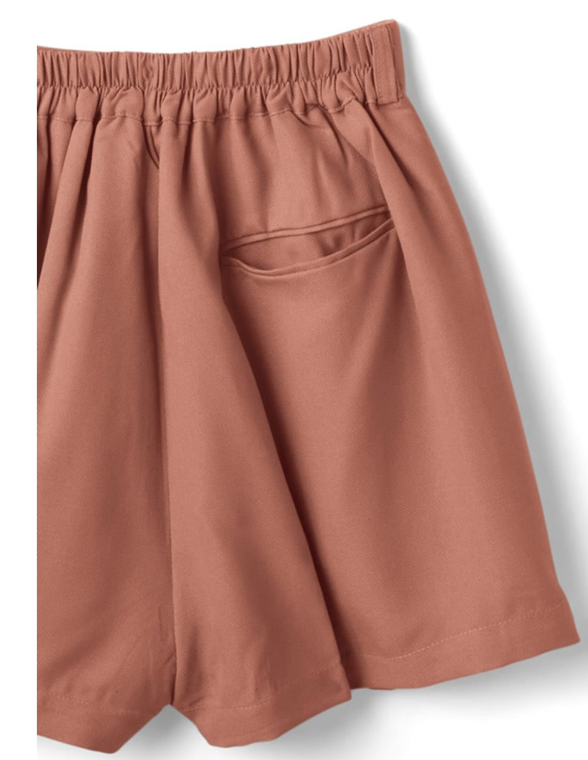 Conjunto de jaqueta curta e shorts(Laranja)