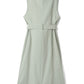 Vestido trench regata com cinto(Marfim)