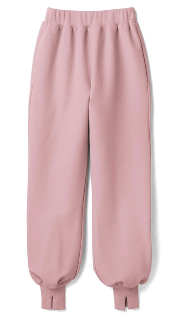 Conjunto de calça e jaqueta sem manga(Rosa)