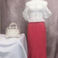 Tops franzidos com babados(Branco)