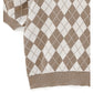 Top de malha estampa xadrez(Bege)