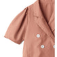 Conjunto de jaqueta curta e shorts(Laranja)