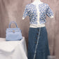Bolsa de couro(Azul)