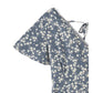 Vestido com estampa florida(Azul)