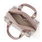 Bolsa Boston transparente com bolsa acolchoada 2 maneiras de uso(Rosa bege)
