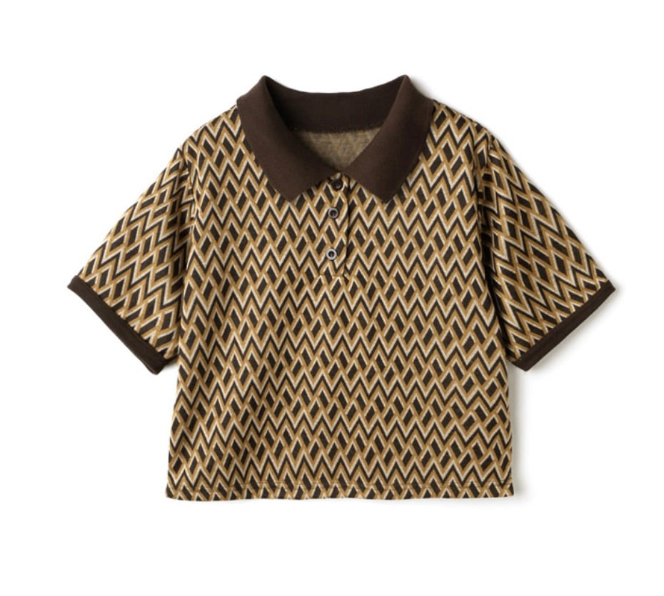 Camiseta polo(Marrom)