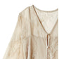 Vestido florido de renda(Bege)
