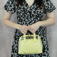 Bolsa Boston transparente com bolsa acolchoada 2 maneiras de uso(Amarelo)