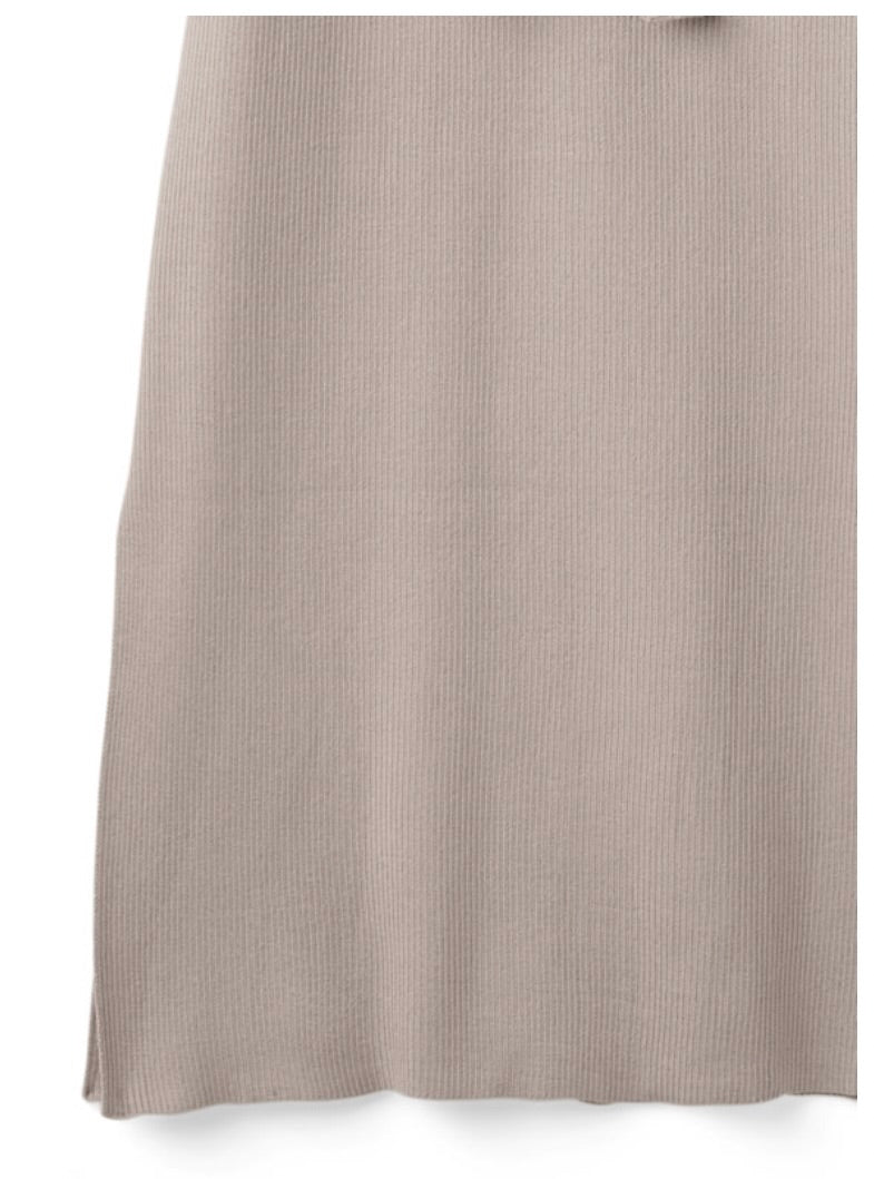 Vestido de tricô com cinto(Preto)