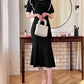 Vestido sereia com babados(Preto)