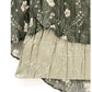 Vestido plissado florido(Branco)