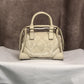 Bolsa Boston transparente com bolsa acolchoada 2 maneiras de uso(Marfim)