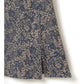 Vestido floral com fenda lateral(Preto)