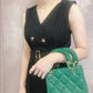 Bolsa quadrada e acolchoada(Verde)