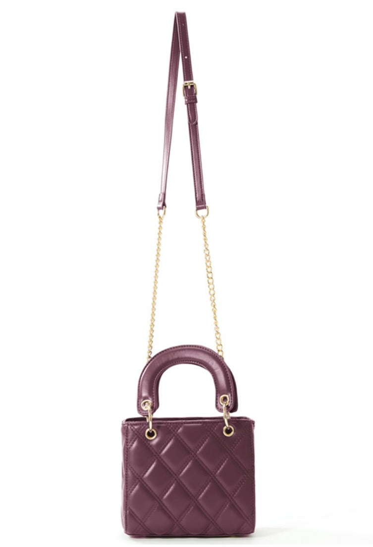 Bolsa quadrada e acolchoada(Verde)