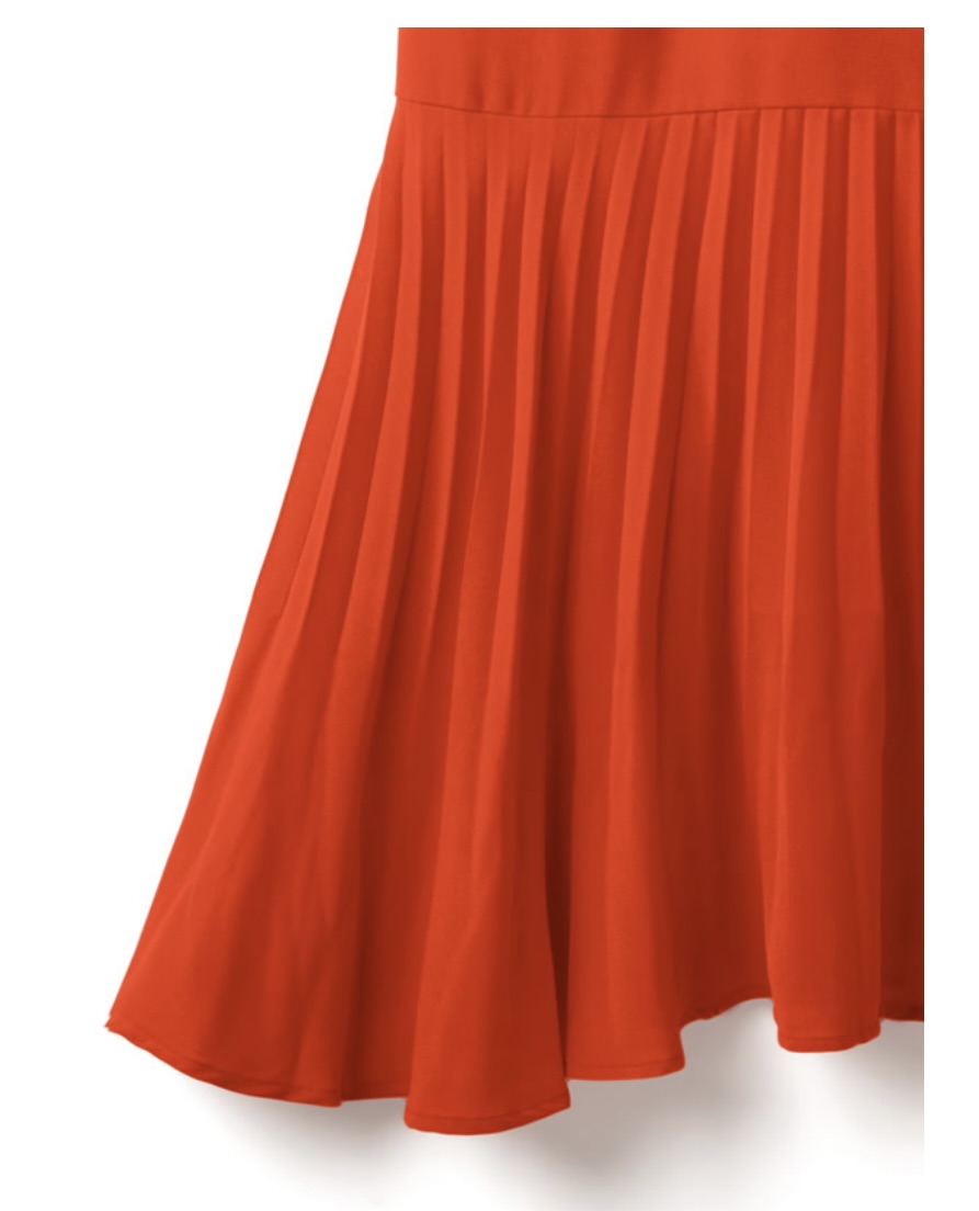 Saia sereia plissada(Vermelho)