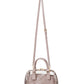 Bolsa Boston transparente com bolsa acolchoada 2 maneiras de uso(Rosa bege)